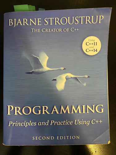 Libro  Programming : Principles & Practice Using C++ , 2nded