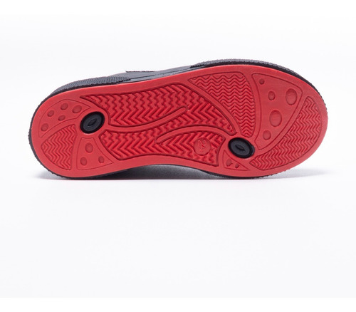 Imagen 5 de 8 de Zapatilla Pancha Toy Negra Vinilo (talle 20 Al 26) Art 3319n