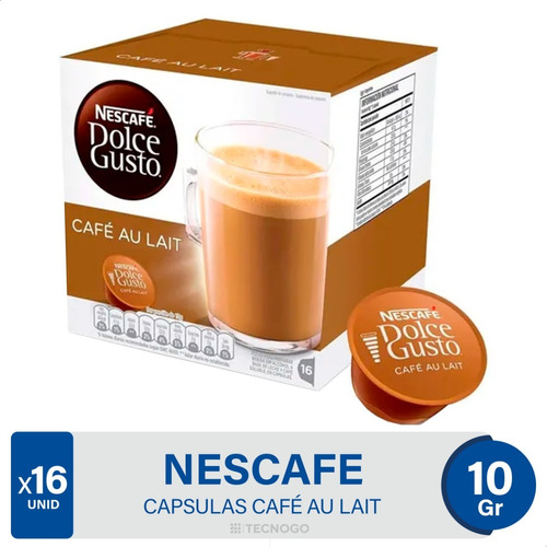 Capsulas Dolce Gusto Cafe Au Lait Nescafe Cafe Con Leche X16