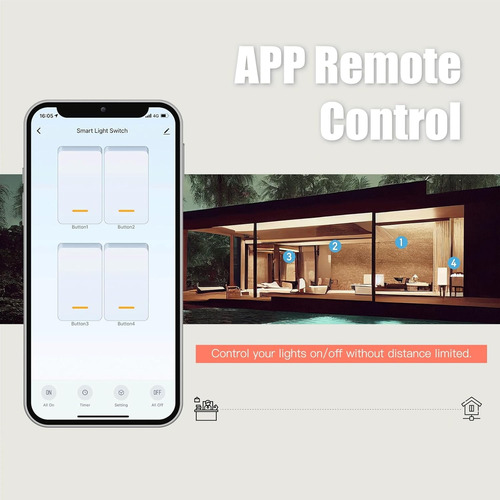 Interruptor Inteligente Moes Zigbee 3 Botones Sin Neutro
