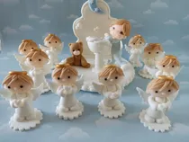Comprar Angelitos De Porcelana Fría Para Bautismo - 20 Piezas