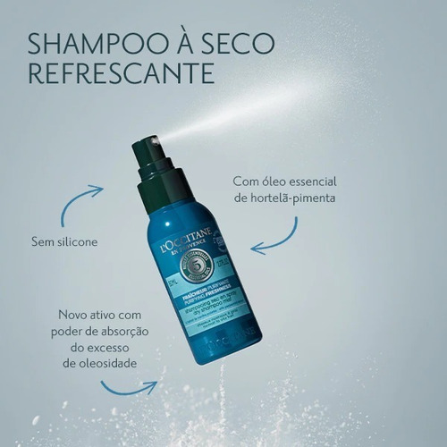 Shampooing Sec En Spray Fraîcheur Purifiante 80ml L'occitane