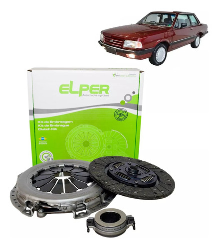 Kit Embreagem Elper Ford Del Rey 1.8 Ap 1985 À 1991
