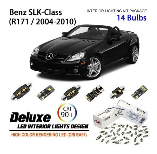 14pc Luces Led Interior For Mercedes Slk Class R171 White