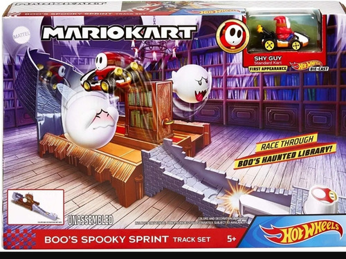 Hot Wheels Mario Kart Circuito Pista Saltos De Boo + Shy Guy