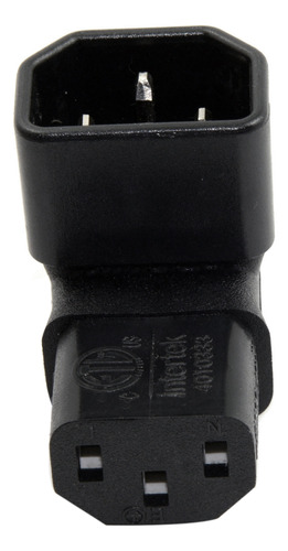 Iec Macho C14 A Conector Iec Hembra C13 En Ángulo Recto De 9