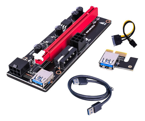 Pci-e 1x A 16x Extensión Gráfica Tarjeta Cable Usb Negro