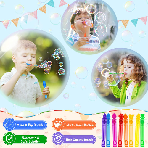 Varitas De Burbujas Para Niños 200 Piezas A Granel Color