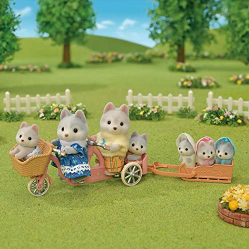 Calico Critters Husky Family, Juego De 5 Cifras