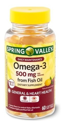 Spring Valley Omega-3 500mg 60 Cápsulas Tienda 