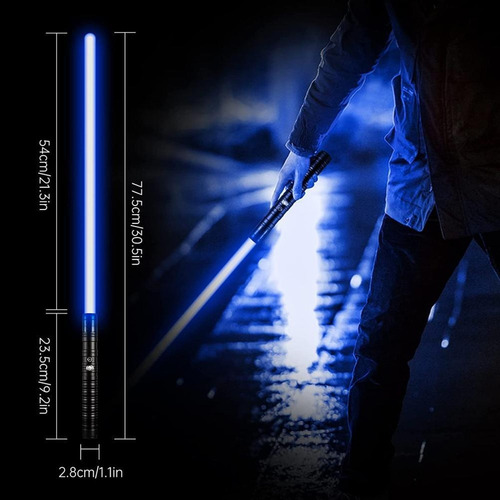 Espada Rgb 2 En 1 Con Luz Que Cambia De Color, 2 Unidades Y