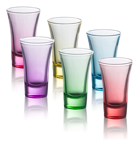 M&n Home Ombre Juego De Vaso De Chupito Multicolor, Juego De