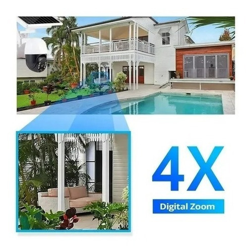 Imagen 9 de 10 de Pack X2 Camara Solar Exterior Ptz Wifi Full Hd Vigilancia