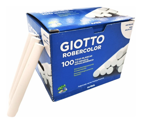 Tizas Robercolor Giotto Por 100 Hipoalergenico Blancas