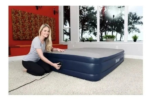 Colchón Inflable Bestway Cama Queen Bomba Eléctrica