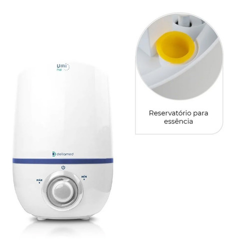 Umidificador De Ar Ultrassônico Umi Pop Health 2,3l Dellamed Cor Branco Bivolt
