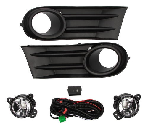 Kit Faro Auxiliar Aro Negro Ambos Lados Volkswagen Gol Trend