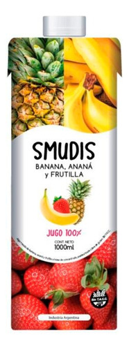 Jugo De Banana, Ananá Y Frutilla Jugo 100% Smudis 