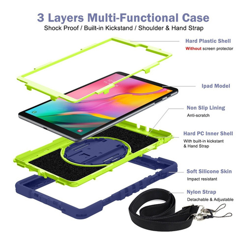 Imagen 8 de 9 de Funda Tablet Para Samsung Tab A 10.1 (2019) Sm-t510 Sm-t515