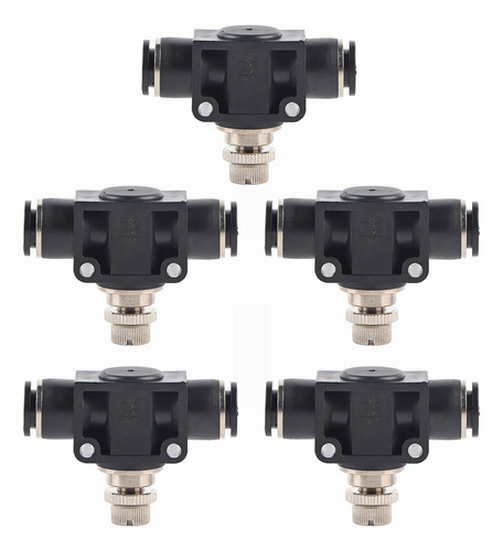 Conector Neumático, 5 Piezas, Válvula De Mariposa, Pvc Durad