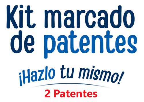 Kit Grabado Patentes En Relieve 2 Vehículos Hazlo Tú Mismo  