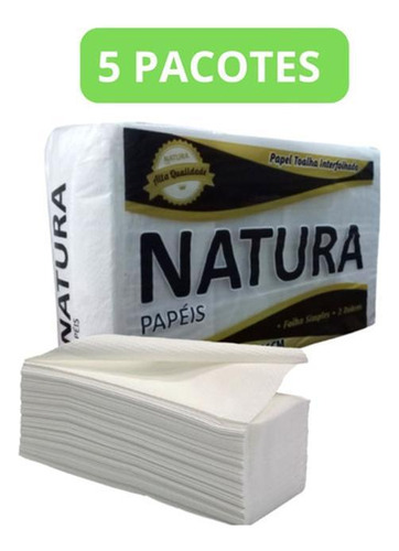 Papel Toalha Interfolha 100% Celulose Natura