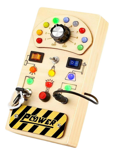 Led Busy Board Tablero Sensorial De Madera Led Para Niños