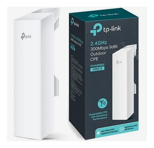 Imagen 3 de 4 de Access Point Exterior Wifi 2,4ghz 300mbps Tp-link Cpe210