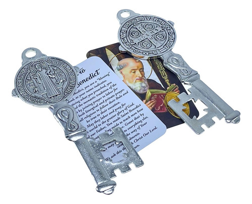 2 Llaves De San Benito Bendiciones Del Hogar Tono Plate...