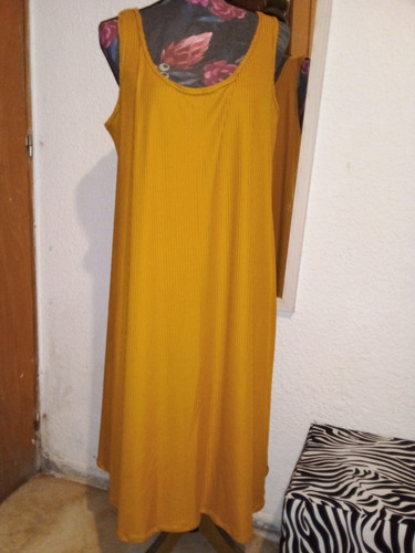 Vestido Dama Xxl Morley Color Mostaza Nuevo,solera T/ Especi