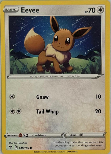 Pokémon Tcg 130/185 Eevee