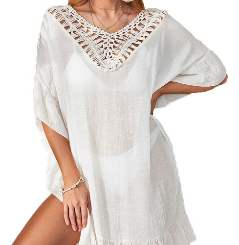 Salida De Playa Pareo Cover Up Mujer Elegante Vestido