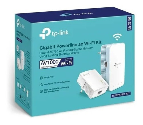 Kit De Extensor Powerline Tp-link Tl-wpa7517 Av1000 Gigabit