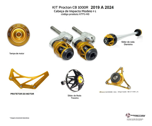 Procton Racing (kit 6 Itens) Cb 1000r Anos 2019 A 2024