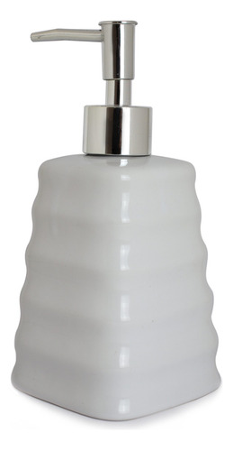 Dispensador Botella Ceramica Para Jabón Blanco