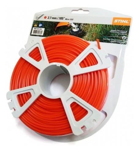 Hilo De Corte Stihl Rollo 65 M X 2.7 Mm Color Rojo