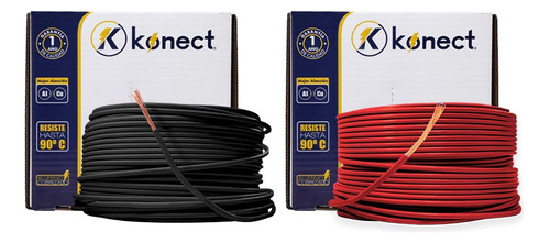 Kit 2 Cables Eléctrico Cca Calibre 12 X 100 Mts Rojo Y Negro