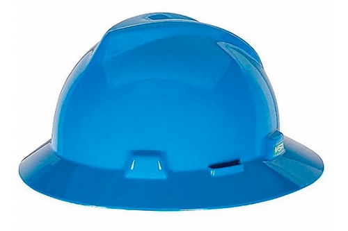 MSA 10065904 Casco De Seguridad Ala Ancha Vgard Suspensión Matraca Color Azul