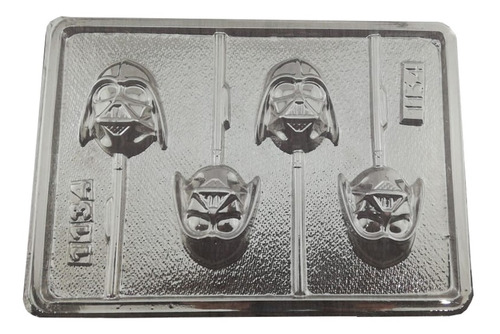 Moldes Acetato Duo Stars Wars Para Lollipops Y Chocolates