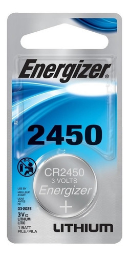 Imagen 1 de 2 de Pila Botón Energizer Cr2450 Cr 2450 3v Litio