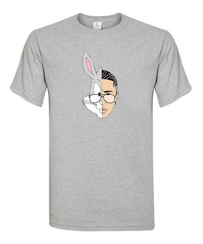 Polera Estampada Diseño Bad Bunny Conejo Bugs Bunny