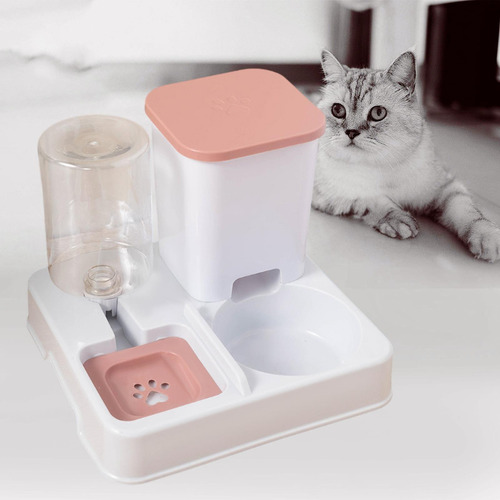 Alimentador Automático De Gatos 2 En 1 Alimentador Y
