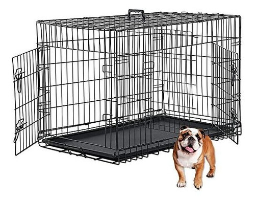 Jaula Para Perro - Dog Crate, Dog Kennel 48 Inch Double Door