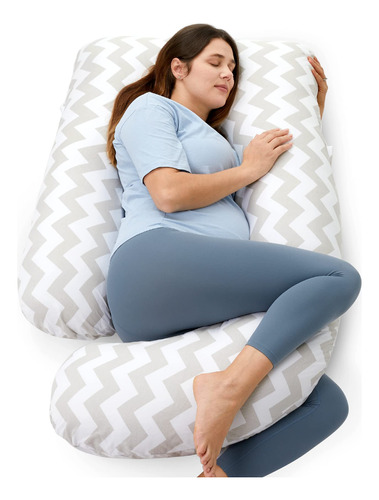 Momcozy Almohadas De Embarazo En Forma De U Con Funda Extrai