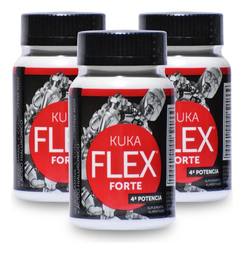 Suplemento en comprimidos Kukamonga Salud Kuka Flex Forte glucosamina en botella de 50g 30 un pack x 3 u