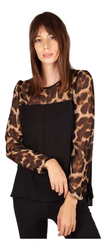 Blusa de gasa animal print deals