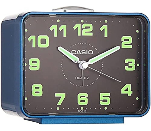 Casio Tq-218-2 Despertador De Viaje De Sobremesa Azul