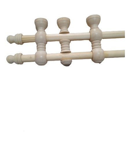 Barral Madera Natural ,kit Doble 22mm X 3.00mt, Accesorios 
