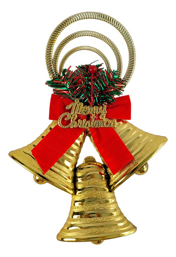 Adorno Campana Navideña Triple Mediana Navidad Decoración