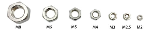 280pcs M2 Métricas M2.5 M3 M4 M5 M6 M7 M8 Acero Inoxid...